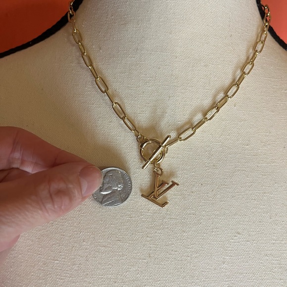 Stamped Louis Vuitton Authentic Upcycled LV charm necklace - Picture 3 of 13